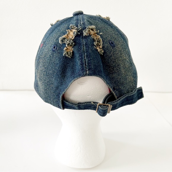 Denim Ripped Baseball Cap - Picture 3 of 7